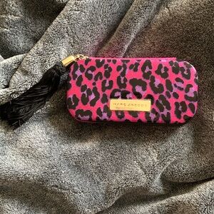 Marc Jacob’s Pink and Purple Glitter Leopard Print Small Makeup Case/Bag